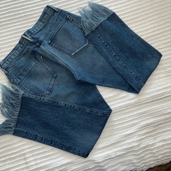 3x1 NYC Stella Selvedge Fringe Hem Jeans Button Fly Womens Size 25 boho chic - Picture 8 of 11